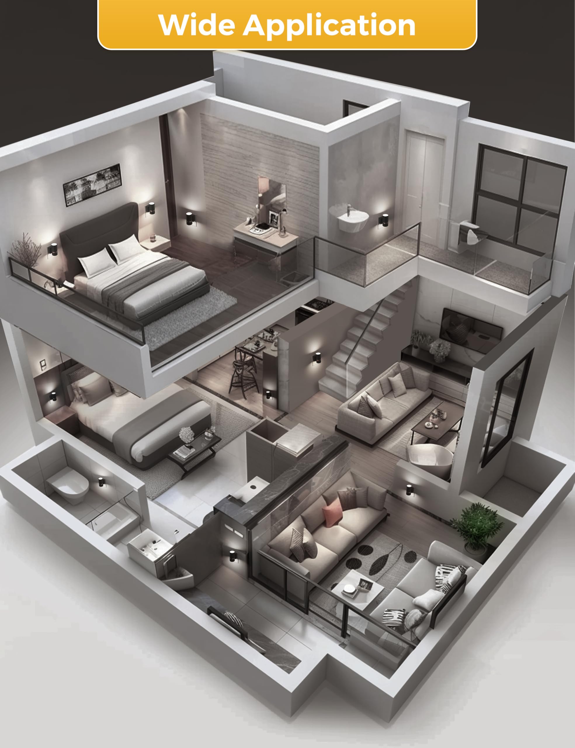 LOHAS-LED Night Light Plug in Wall, 1 Pack, Dimmable Nightlight, Dusk to Dawn Sensor, Brightness Adjustable 0-100LM, 3000K Warm White, Plug-in Modern Night Light for Hallway Bedroom Stair Bathroom