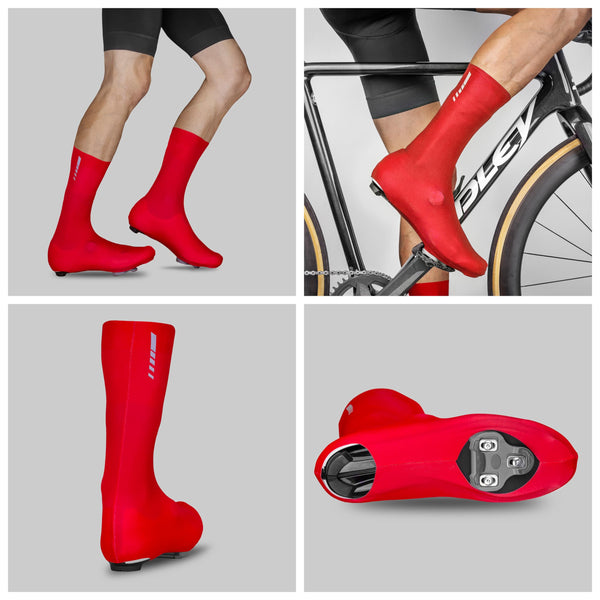 GripGrab RaceAero TT 2 Time Trial Road Cycling Shoe Covers Lightweight Aerodynamic Thin High Cut Summer Overshoes