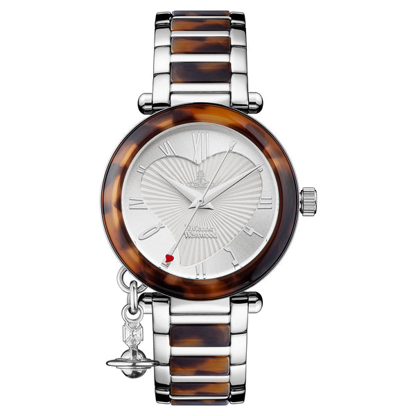 Vivienne Westwood Women's Orb Quartz Watch with Silver Dial Analogue Display and Stainless Steel Bracelet