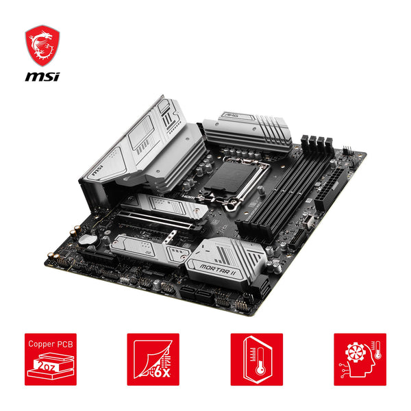 MSI B760 GAMING PLUS WIFI DDR4 Motherboard, ATX - Supports Intel 14th, 13th & 12th Gen Core Processors, LGA 1700 - DDR4 Memory Boost 5333+MHz/OC, 1x PCIe 4.0 x16, 2 x M.2 Gen4, 2.5G LAN, Wi-Fi 6E