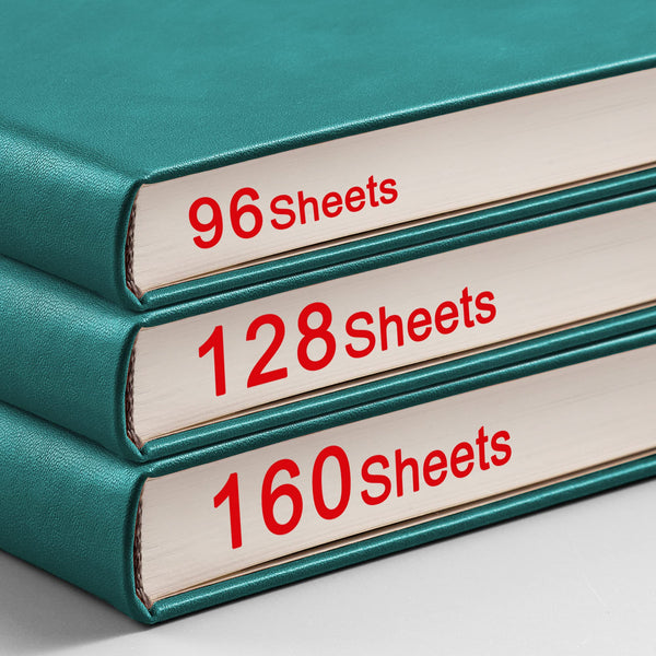 RETTACY Lined Journal Notebook - A5 Note Book Hardcover Thick Notepad 320 Numbered Pages for Writing,100gsm Lined Paper, Leather Hardcover, for Women Men Work Office School,14.5 x 21cm - Black