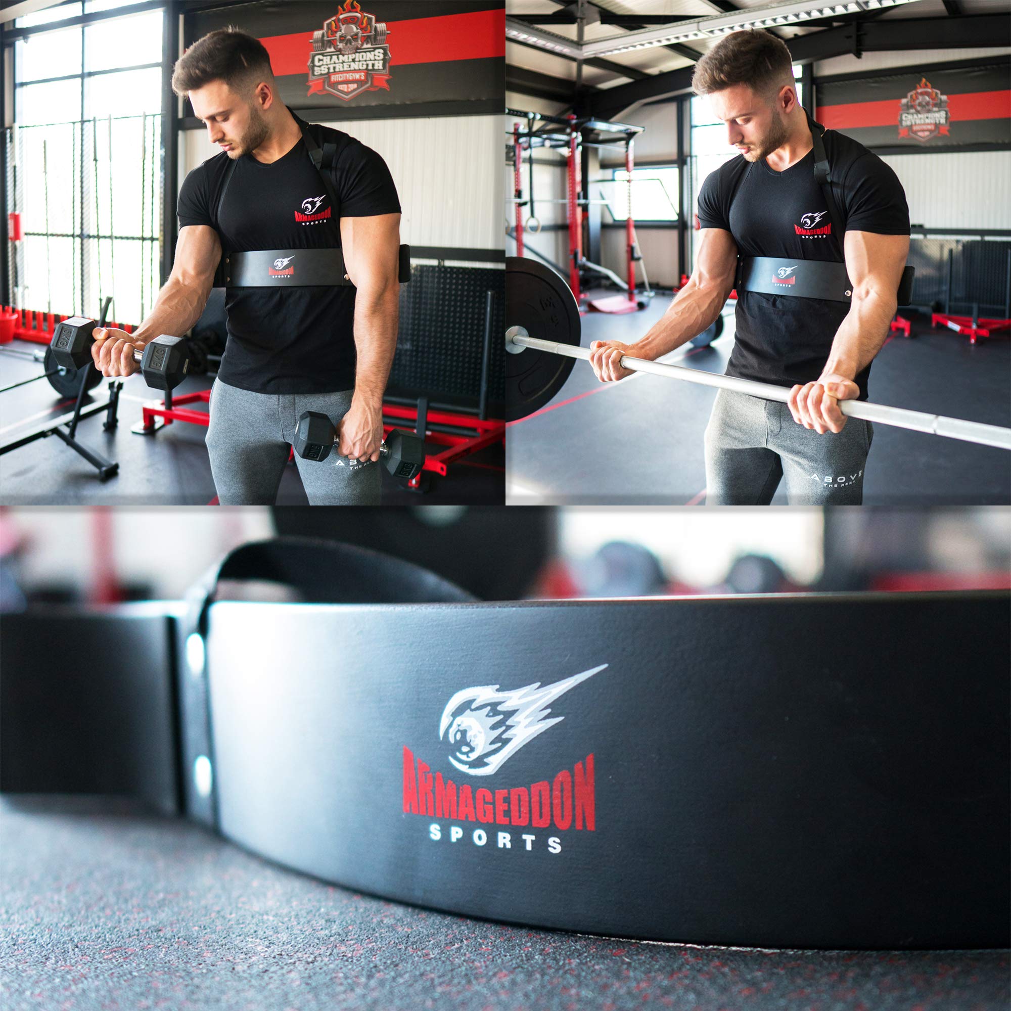 Premium Heavy Duty Arm Blaster + BONUS Premium Lifting Straps, Biceps Bomber, Arnold Biceps Isolator, Bodybuilder Heavy Duty Arm Blaster, Arm Curl