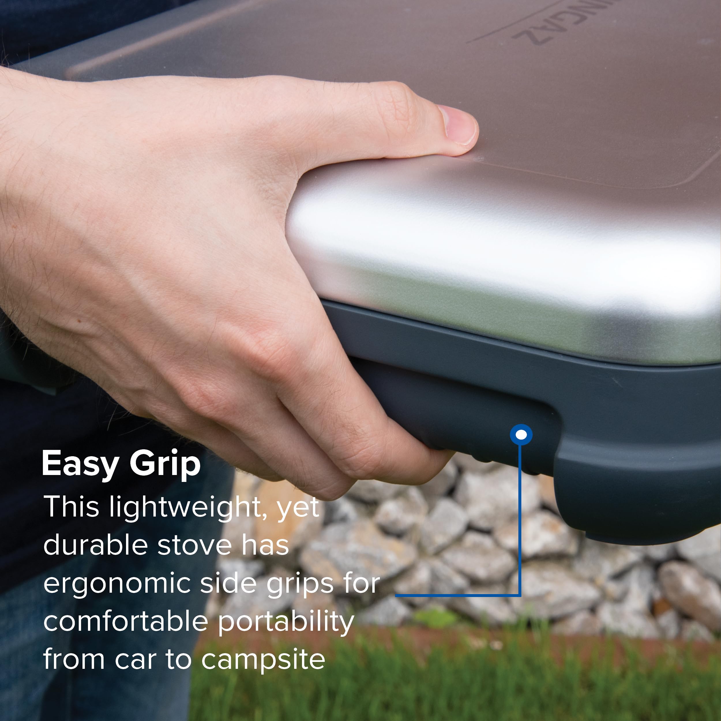 Campingaz Camping Kitchen 2 Camping Stove | 2 x 2000 Watts | 2-Burner Gas Stove with removable pan Supports | portable & compact