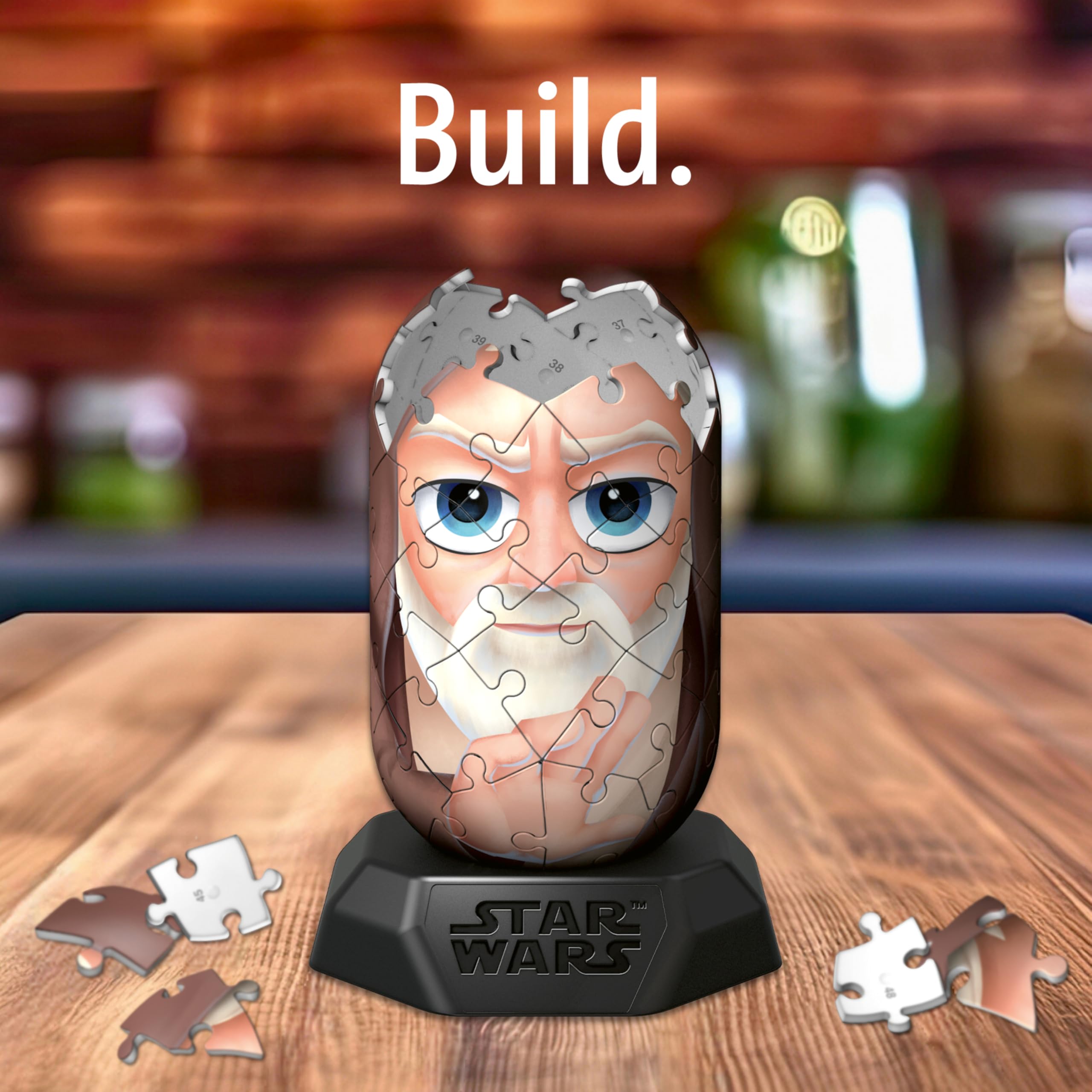 Ravensburger Star Wars Hylkies Figures Obi-Wan Kenobi Gifts for Kids and Adults Age 6 Years Up - Collectable Toys and 3D Jigsaw Puzzles