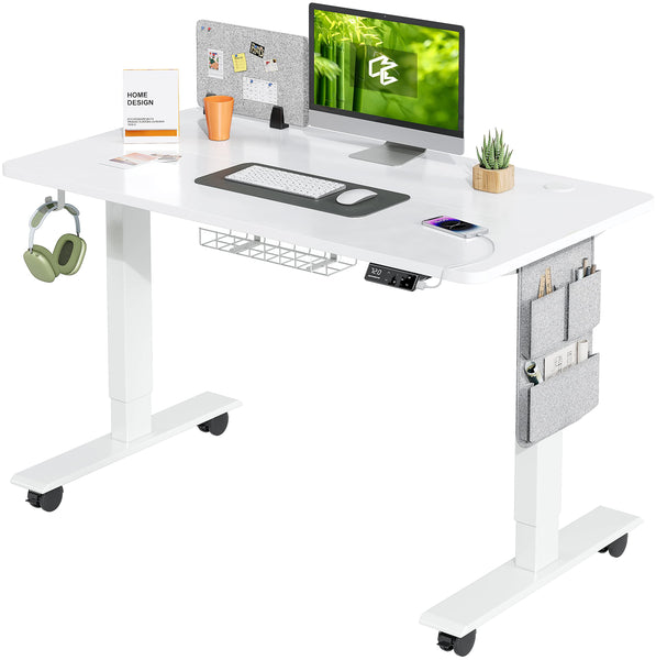 MAIDeSITe Height Adjustable Standing Desk Electric Standing Desk Sit Stand Desk Stand Up Desk with Cable Tray 120 * 60cm Desktop for Home Office