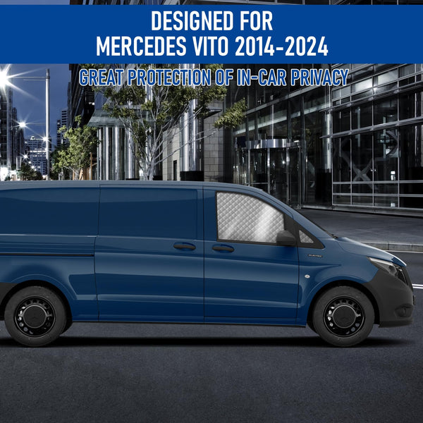 MaxAwe 8Pcs Internal Thermal Blind Set Fits for VW T5/T6 LWB, Luxury Sunshade Wrap Cover Kit, Window Front Screen Cover, Summer Uv Sun Blind & Winter Insulation Cover for VW Campervans & Motorhome