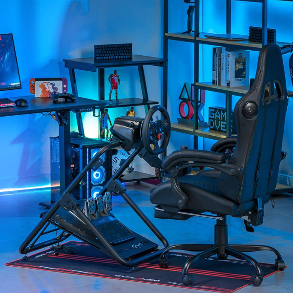 GTPLAYER Steering Wheel Stand, Height Adjustable Racing Wheel Stand Fit for for G25 G27 G29 G920, Foldable Driving Simulator