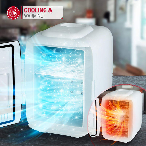 NETTA 5L Mini Fridge - Portable Small Fridge for Drinks, Snacks, Skincare - For Bedroom, Student Dormitory, Office With Cooling And Warming Function - AC/DC Portable – Black