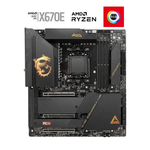 MSI X670E GAMING PLUS WIFI Motherboard, ATX - Supports AMD Ryzen 9000 / 8000 / 7000 Series Processors, AM5 - 80A SPS VRM, DDR5 Memory Boost 7800+ MHz/OC, PCIe 5.0 x16, M.2 Gen5, Wi-Fi 6E