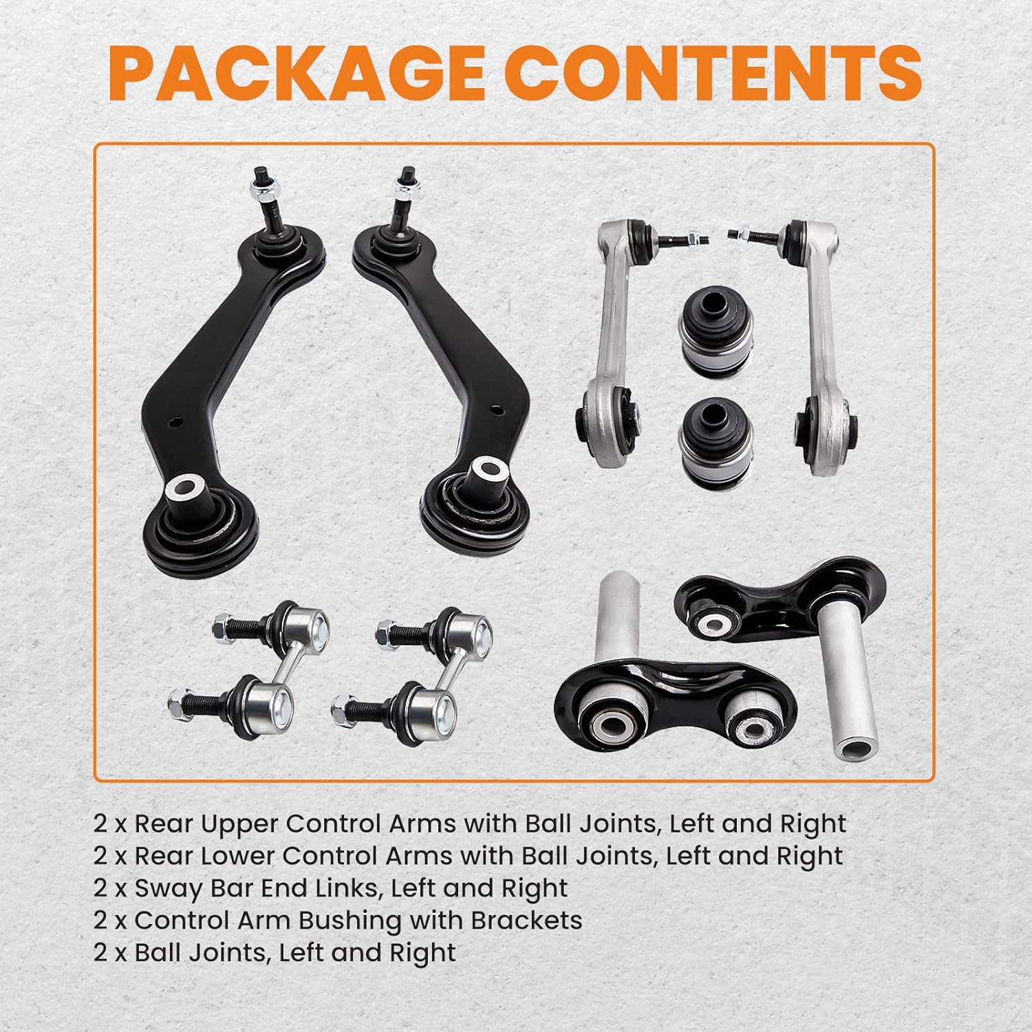 maXpeedingrods 10Pcs Rear Suspension Control Arm Ball Joint Kit RearTie Rod Sway Bar Links Kit For Bmw X5 E53 Suv 04 05