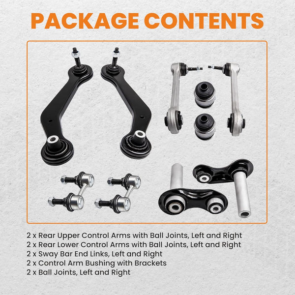 maXpeedingrods 10Pcs Rear Suspension Control Arm Ball Joint Kit RearTie Rod Sway Bar Links Kit For Bmw X5 E53 Suv 04 05