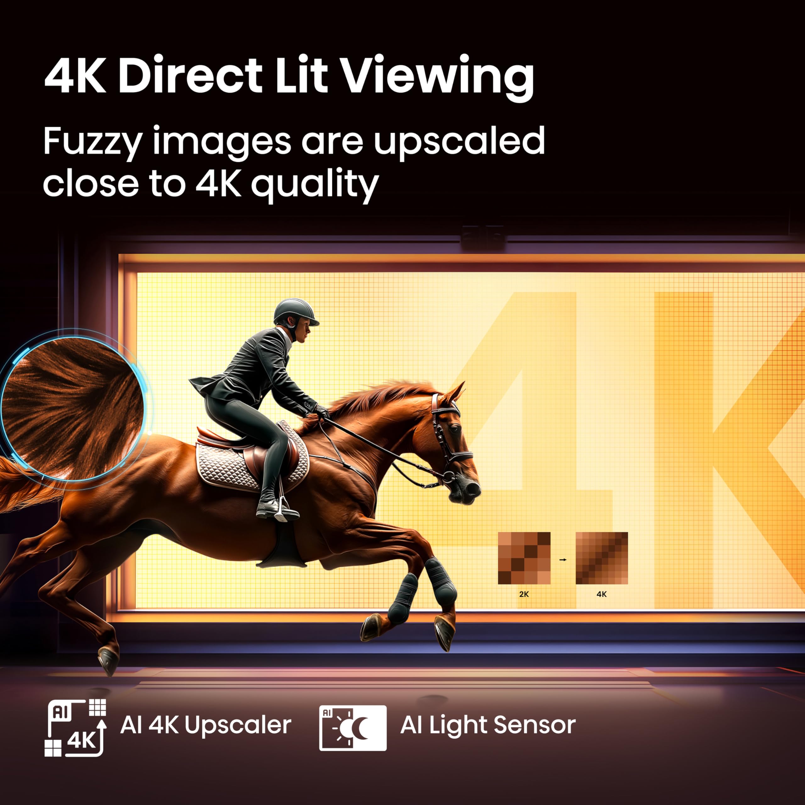 Hisense 55 Inch 4K QLED Smart TV 55E77NQTUK - Quantum Dot Colour, 4K AI Processor, Dolby Vision Atmos, Smooth Motion, Sports Mode, Vidaa OS with Freely, Youtube, Netflix and Disney+ (2024 Model)