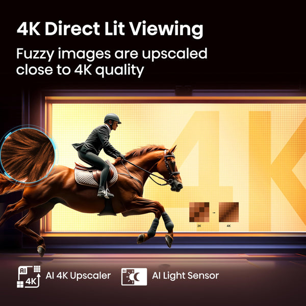 Hisense 55 Inch 4K QLED Smart TV 55E77NQTUK - Quantum Dot Colour, 4K AI Processor, Dolby Vision Atmos, Smooth Motion, Sports Mode, Vidaa OS with Freely, Youtube, Netflix and Disney+ (2024 Model)