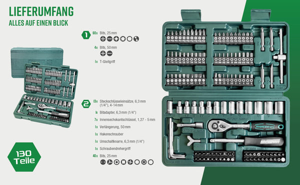 Mannesmann Socket and Bit Set (130 Pieces)