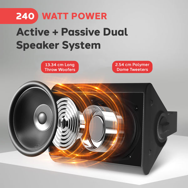 Pyle Bluetooth Speakers, Waterproof Wall-Mounted Speaker System, Indoor/Outdoor, Wireless & Passive, Heavy-Duty Weatherproof Design, Stereo Sound, for Patio, Pool, Deck, Home & Business