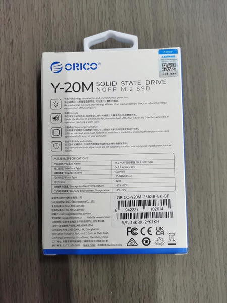ORICO M.2 2280 SATA SSD, Internal M.2 SSD with B+M Key for Desktop/Laptop, SATA III 6Gbps NGFF Solid State Drive Low Power Consumption (PCIe NVMe Incompatible) - Y20M (128, GB)