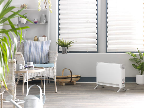 Dimplex ML2TSTIE7 2kW Convector Heater, Electric Freestanding & Wall Mountable Plug In Electric Heater, with Thermostat, Electronic Timer, Portable or