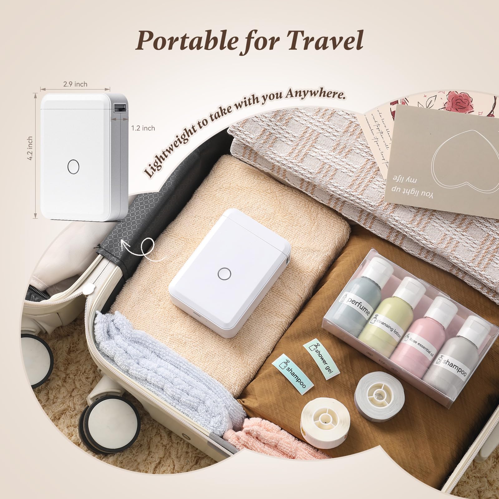 NIIMBOT Label Maker Machine, D110 Upgraded Version Sticker Printer Maker with 1 Roll White Starter Label Paper, Thermal Label Printer for School Office Home Organization