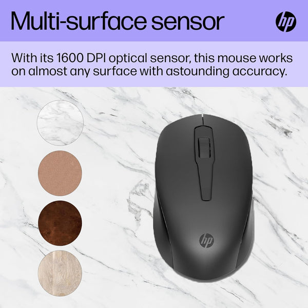 HP 330 Wireless Keyboard and Mouse Combo | 2.4 GHz Wireless Connection with USB Dongle | 12 Function Keys | Ergonomically Designed | 1600 DPI | LED Indicators | Numpad | Black