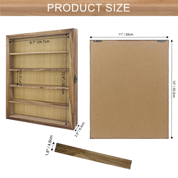 FramePro 28x35 3D Shadow Box Frame with Removable Shelves, Deep Frame 11x14 Display Case for Collector, Keepsake Coins Military Medals Pins Wedding