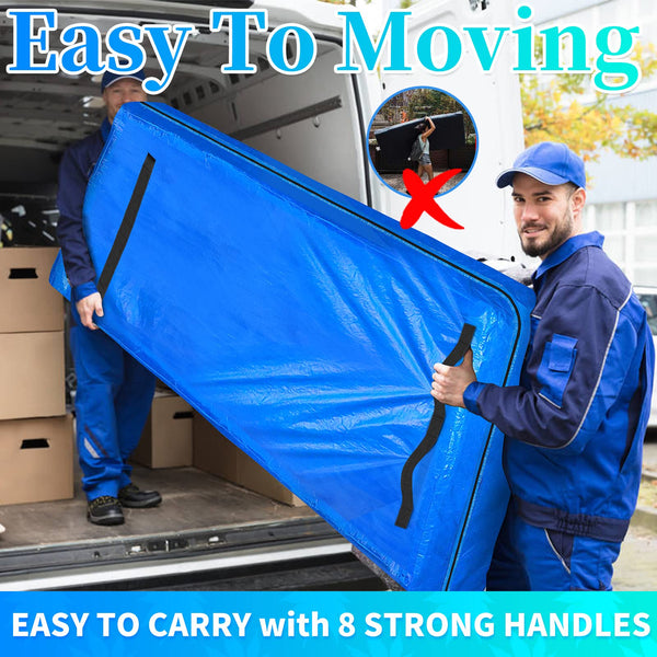 Aqiruk Mattress Cover for Moving and Storage - Super King Size - with Handles, Reusable Waterproof Extra Thick Moving Mattress Bags with Strong