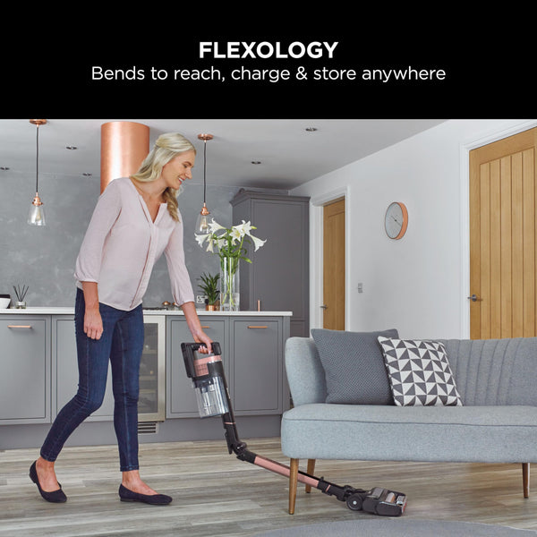 Shark Stratos Cordless Stick Vacuum Cleaner with Anti Hair Wrap Plus, Clean Sense IQ & Anti-Odour Technology, 60 Mins Run-Time, Removable Battery, Charcoal/Rose Gold IZ400UK