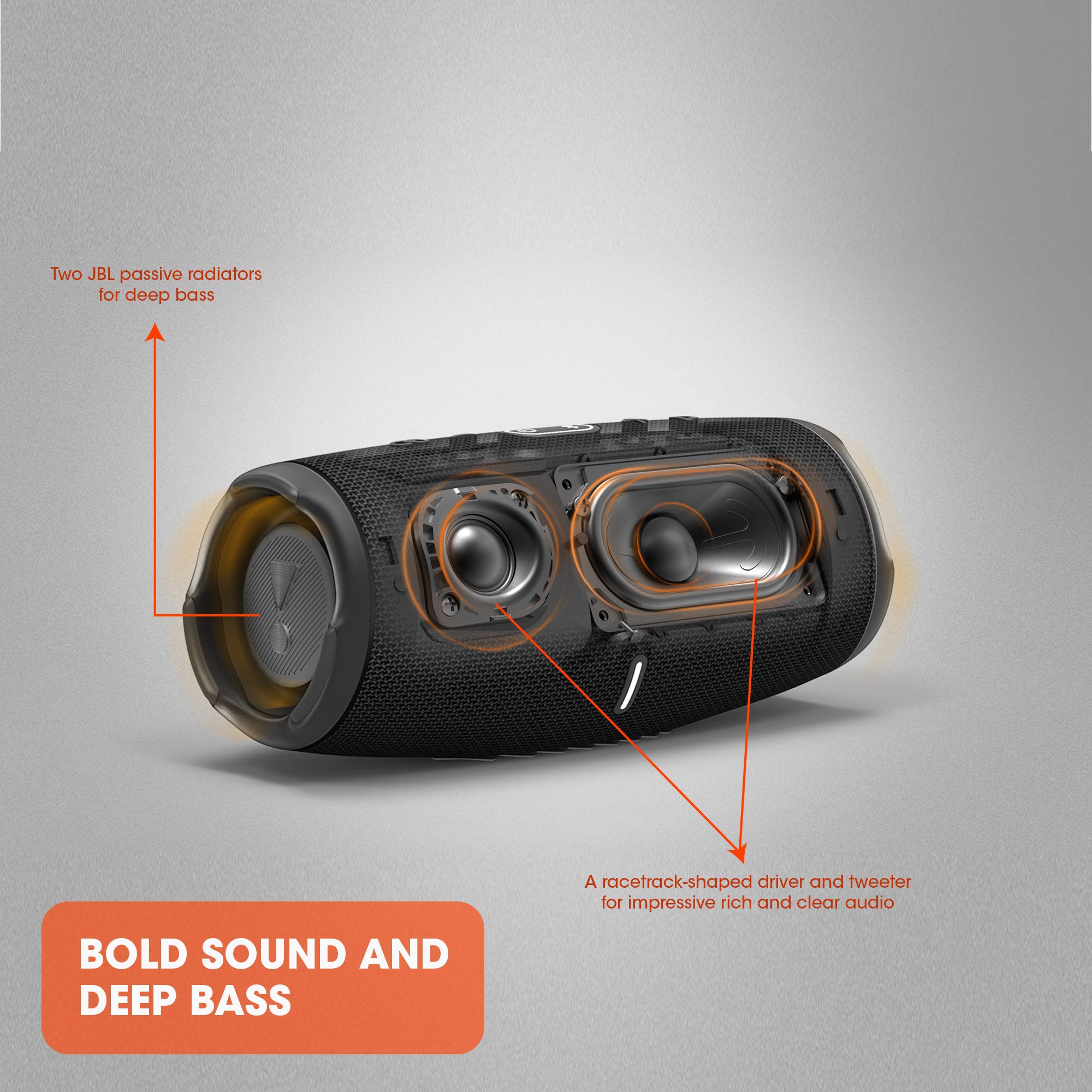 JBL Charge 5 Portable Bluetooth Speaker with Deep Bass, IP67 Waterproof and Dustproof, 20 Hours of Playtime, Built-In Powerbank, Black