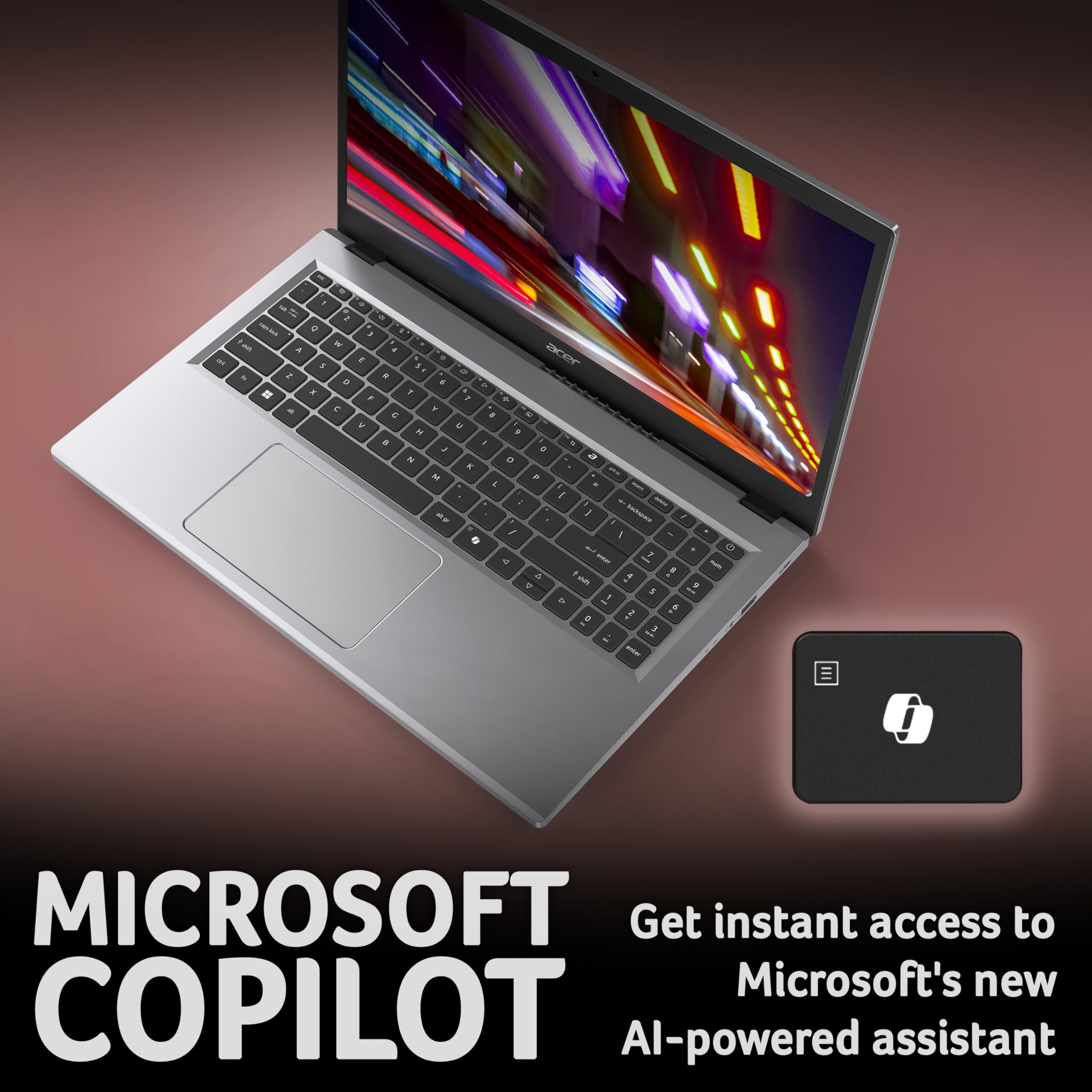 Acer Aspire Go 15 AG15-42P Laptop - AMD Ryzen 7 5825U, 16GB, 1TB SSD, Integrated Graphics, 15.6 Inch Full HD, Windows 11, Silver