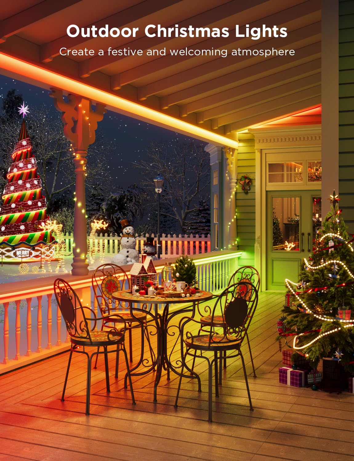 Govee Outdoor LED Strip Light, 10M RGBIC Outdoor Lights IP65 Waterproof, LED Strip for Garden, Eave, Garage, Music Sync and WiFi Voice Control, Smart App Control,Works with Alexa, Google Assistant