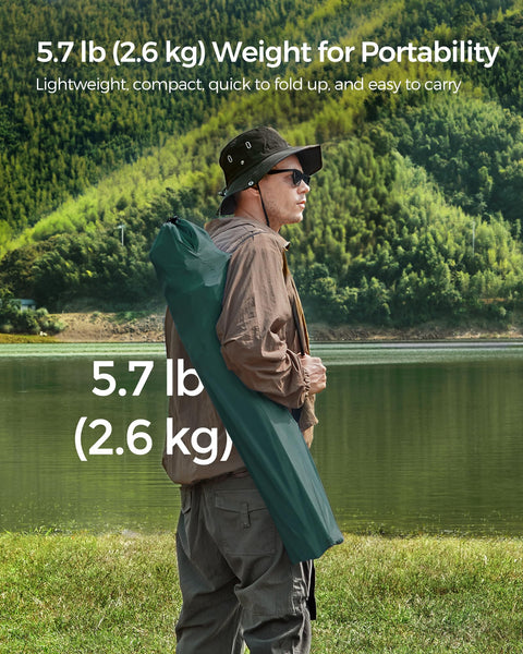 SONGMICS Set of 2 Folding Chairs, Camping Chairs, Comfortable Heavy Duty Structure, Max. Load 150 kg, with Drink Holder, Outdoor Chair