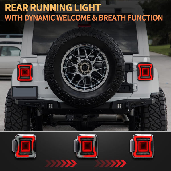 VLAND Motor 9 Inch LED Headlights compatible with 2018-2023 Wrangler JL/JLU Rubicon, Sport, Sport S, Sahara [Not fit JK], w/Startup dynamic display, 1 set for RHD