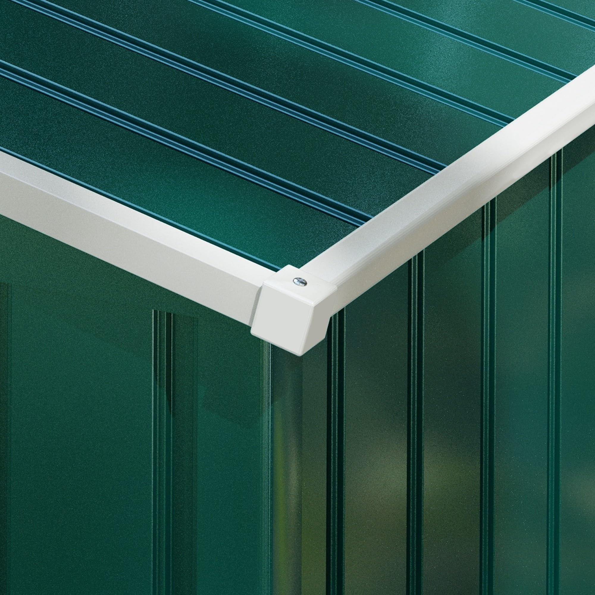 Outsunny 7.7 x 5.7ft Metal Garden Shed with Ventilation Slots and Sliding Doors, Galvanised Outdoor Tool Storage House, Grey