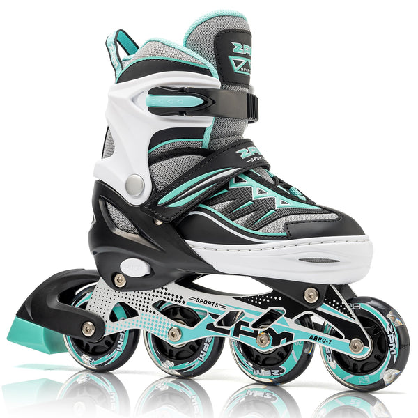 2pm Sports Adjustable Inline Skates, Stylish Design Beginner Roller Skates for Boys and Girls