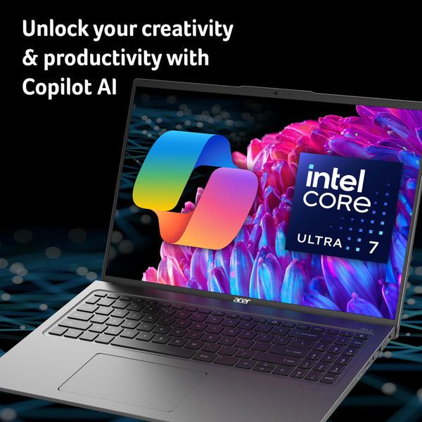 Acer Swift Go 14 SFG14-73 Laptop - Intel Core Ultra 5 125H, 16GB, 512GB SSD, Integrated Graphics, 14" 2.8K OLED, Windows 11, Silver