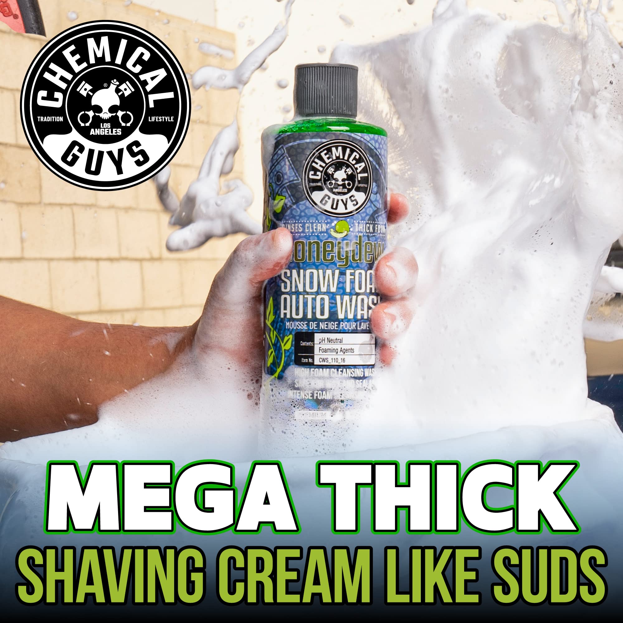 Chemical Guys CWS21116 - Beer Scent Snow Foam Auto Wash Cleanser (16 oz)