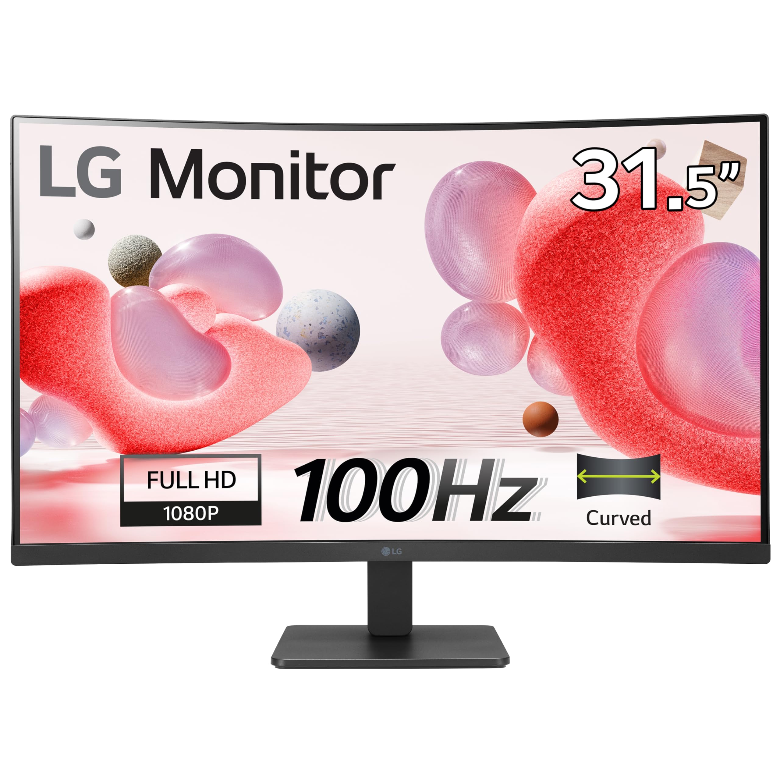 LG Electronics Monitor 27MR400-B, 27 Inch, Full HD 1080p, 100Hz, 5ms GtG, IPS Panel, AMD FreeSync, Smart Energy Saving, Anti-Glare, HDMI, Matte Black