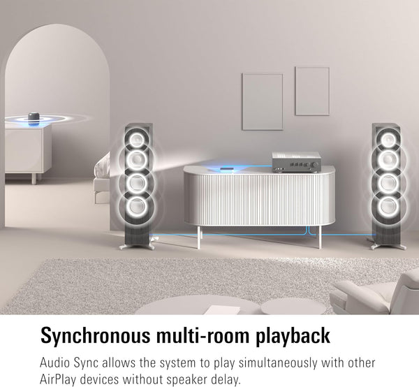 Eve Play (Apple Home) – Audio Streaming Interface for AirPlay, Upgrade to AirPlay audio streaming, Latency compensation, digital-to-analog converter, Three audio outputs, Ethernet, 2.4/5 GHz Wi-Fi