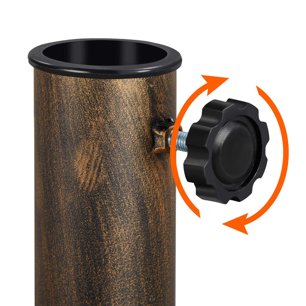 Yaheetech 10kg Patio Umbrella Stand Parasol Base Weight Heavy Duty Garden Parasol Stand Holder Round Iron Umbrella Base Stand Bronze