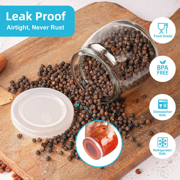 Absovetu 40 Pack Small Glass Jars with Lids and Labels 200ml/7 oz - Candle Jars Mason Jar for Overnight Oats Jam Jar for Wedding Christmas DIY Gifts