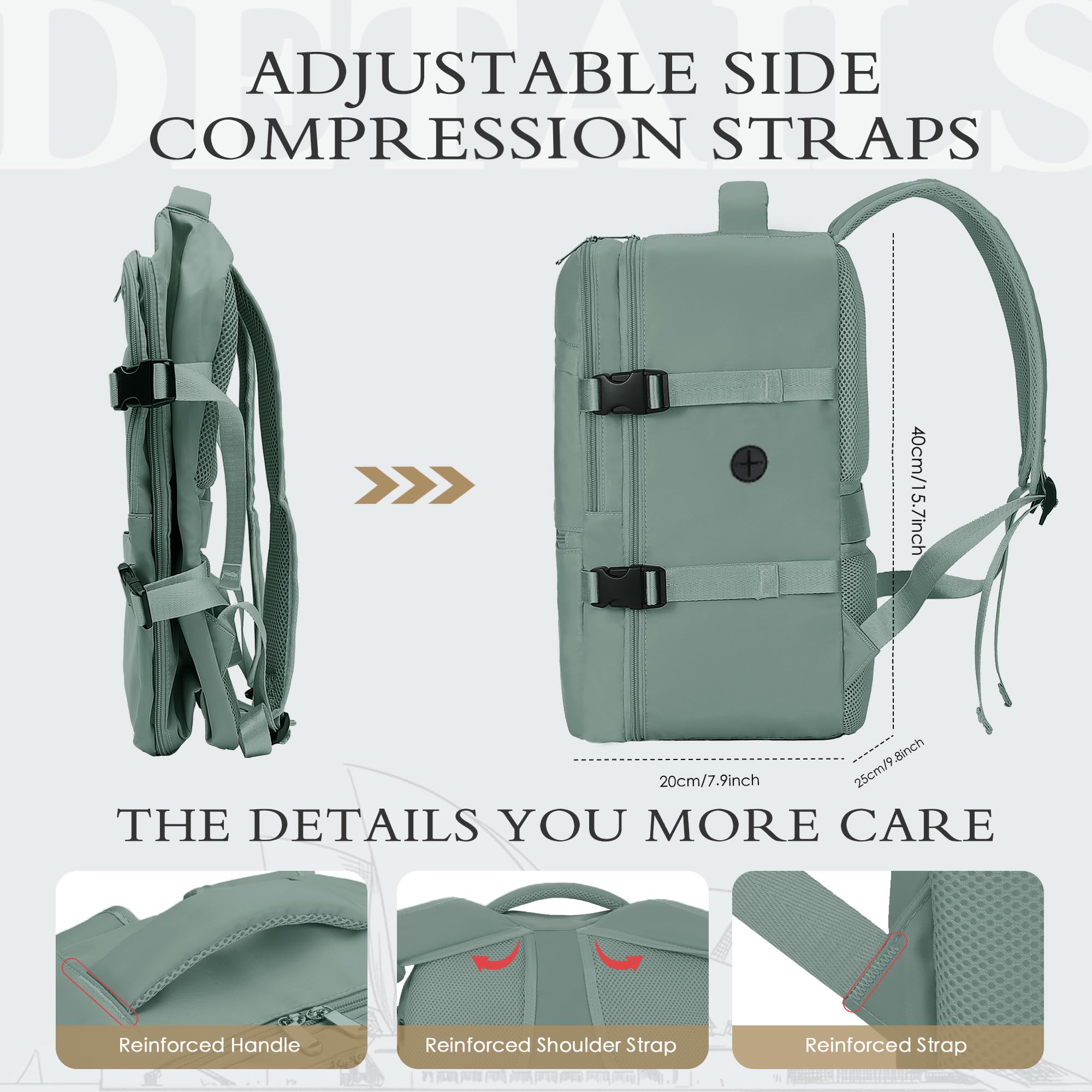 for Ryanair Cabin Bags 40x20x25 Underseat Cabin Bag Carry Ons Hand Luggage Bag Travel Backpack Cabin Size for Ryanair Backpack with Charging Hole