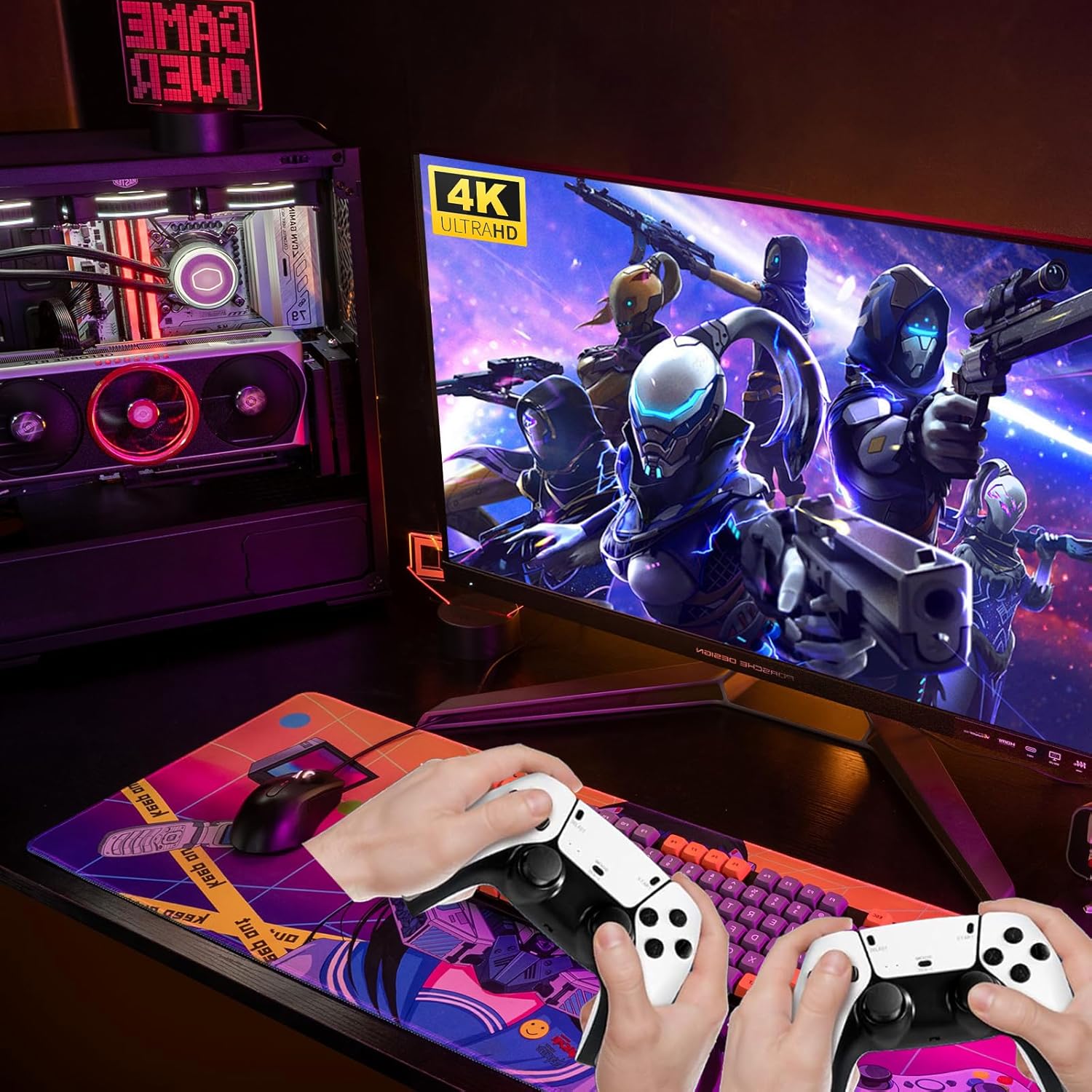 YunLone 2025 Upgraded Retro Gaming Console, 4K HDMI Video Game Consoles with 40,000+ Games & 23 Emulators, Plug and Play Video Gaming Stick with Upgrade Dual 2.4G Wireless Controllers (128G)