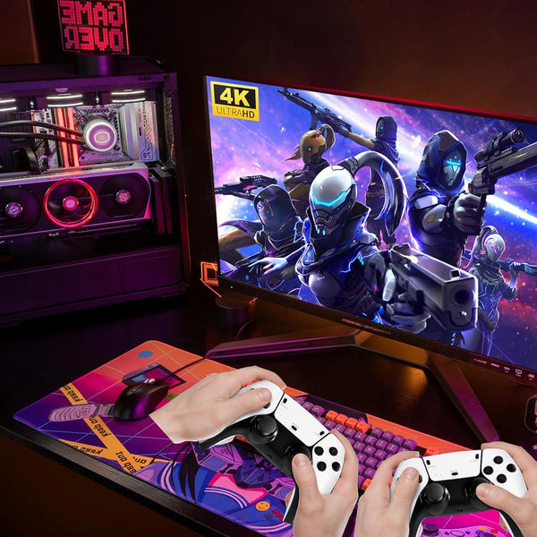 YunLone 2025 Upgraded Retro Gaming Console, 4K HDMI Video Game Consoles with 40,000+ Games & 23 Emulators, Plug and Play Video Gaming Stick with Upgrade Dual 2.4G Wireless Controllers (128G)