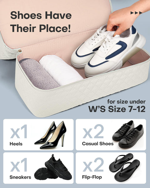 HOTOR Travel Bags for Women - Lightweight Overnight Holdall Bag, Large Carry on Luggage Weekend Bag with Shoe Compartment & Toiletry Bag, Travel Duffel Sport Gym Tote, Black, 34.0 x 45.0 x 20.0 cm