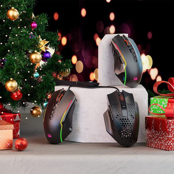 Redragon Gaming Mouse, RGB Gaming Mouse Wired with 9 Programmable Macro Buttons, Chroma RGB Backlit, 8000 DPI Adjustable, PC Gaming Mice with Fire Button for Windows/Mac, Black, M910-K