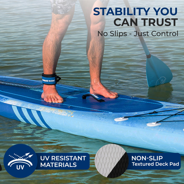 SereneLife Inflatable Stand Up Paddle Board, SUP Board- Paddleboards for Adults & Youth, Surfing Board Kit, 0.63cm Thick Standup Paddleboarding, Non-Slip Deck, Wide Stance, Surf Control w/Backpack