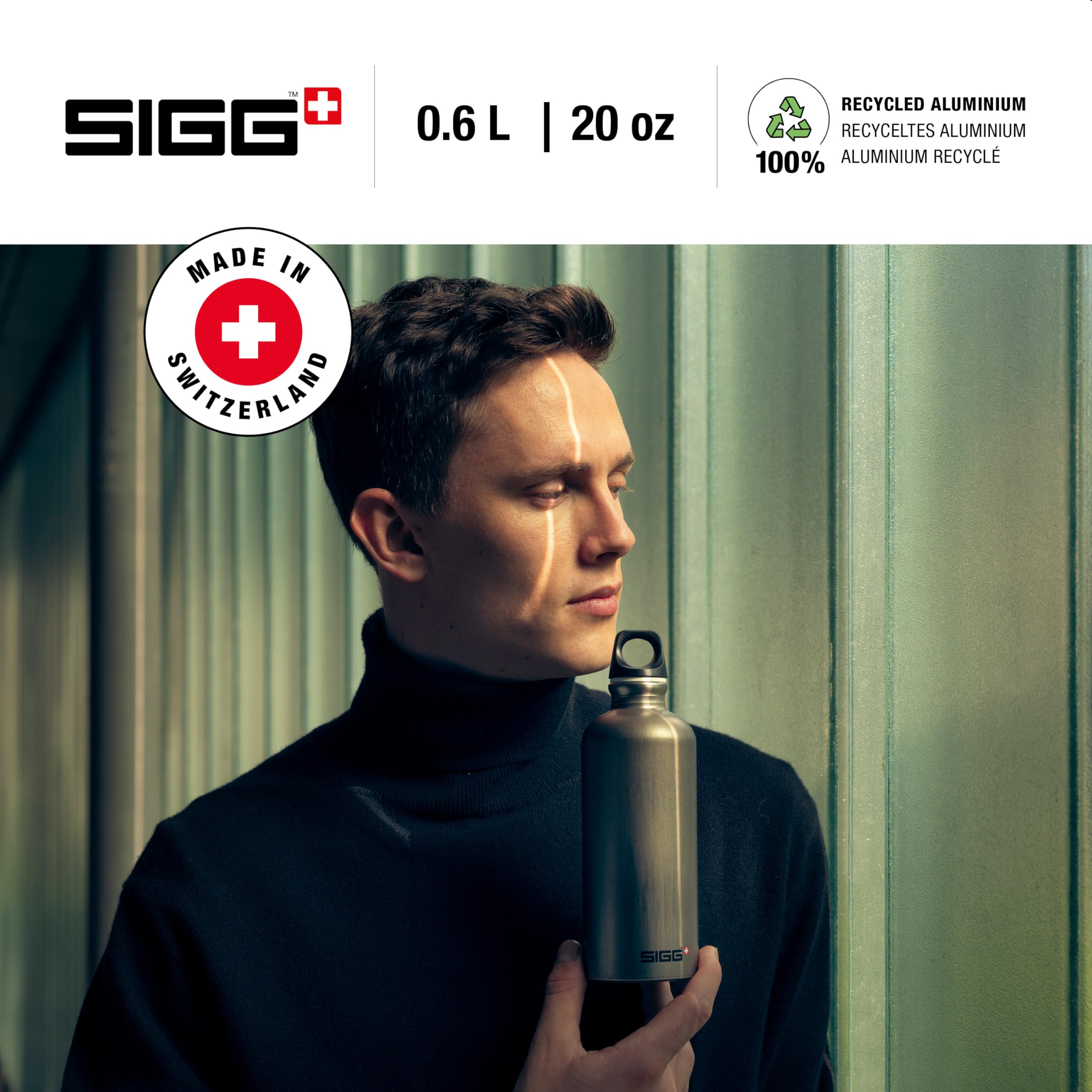 Sigg - Aluminum Water Bottle - Traveller - Climate Neutral Certified - Suitable For Carbonated Beverages - Leakproof & Lightweight - BPA Free - 0.6L / 1L/ 1.5L