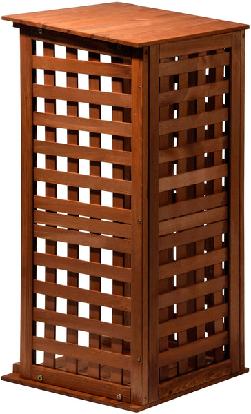 Dobar? Green Label 29097 FSC Firewood Rack - Compact Solid Wood Firewood Shelter, 0.08 m?, 39 x 39 x 85 cm, Brown