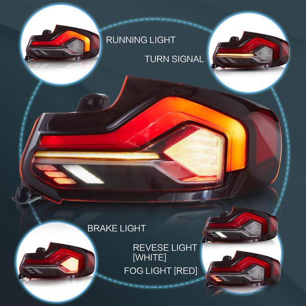 VLAND OLED Rear Lights Compatible with 2013-2018 BMW 3 Series F30 F35 F80 320i 328i 335i Sedan (Not for F31 F34), Tail Lights with Sequential Indicators, E-mark, Red