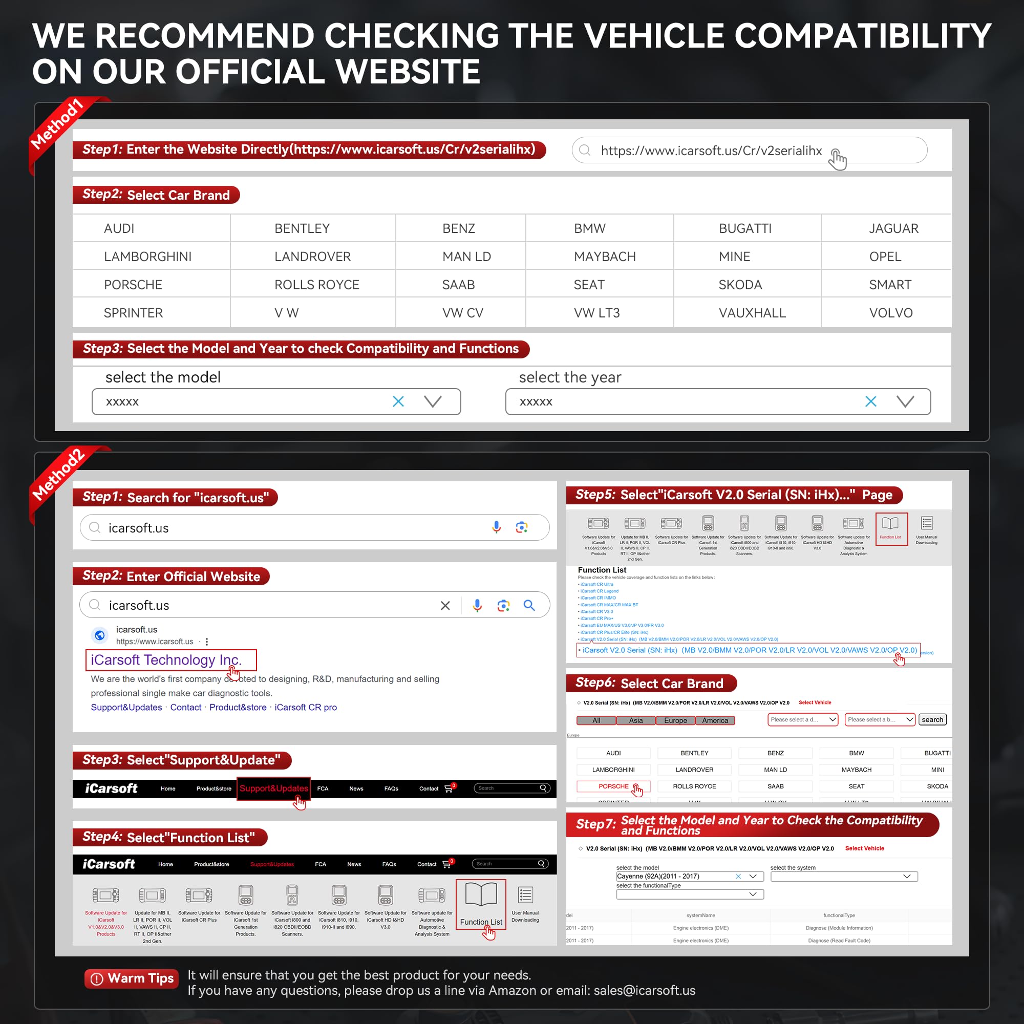 iCarsoft POR V3.0 Scanner for Porsche, 27 Reset Services OBD2 Scanner Code Reader, OIL/BLD/EPB/SAS/BMS/ETC/INJ/DP-F/TPMS Reset, 4-in-1 Graph Data, Bi-Directional Test, Lifetime F-ree Update