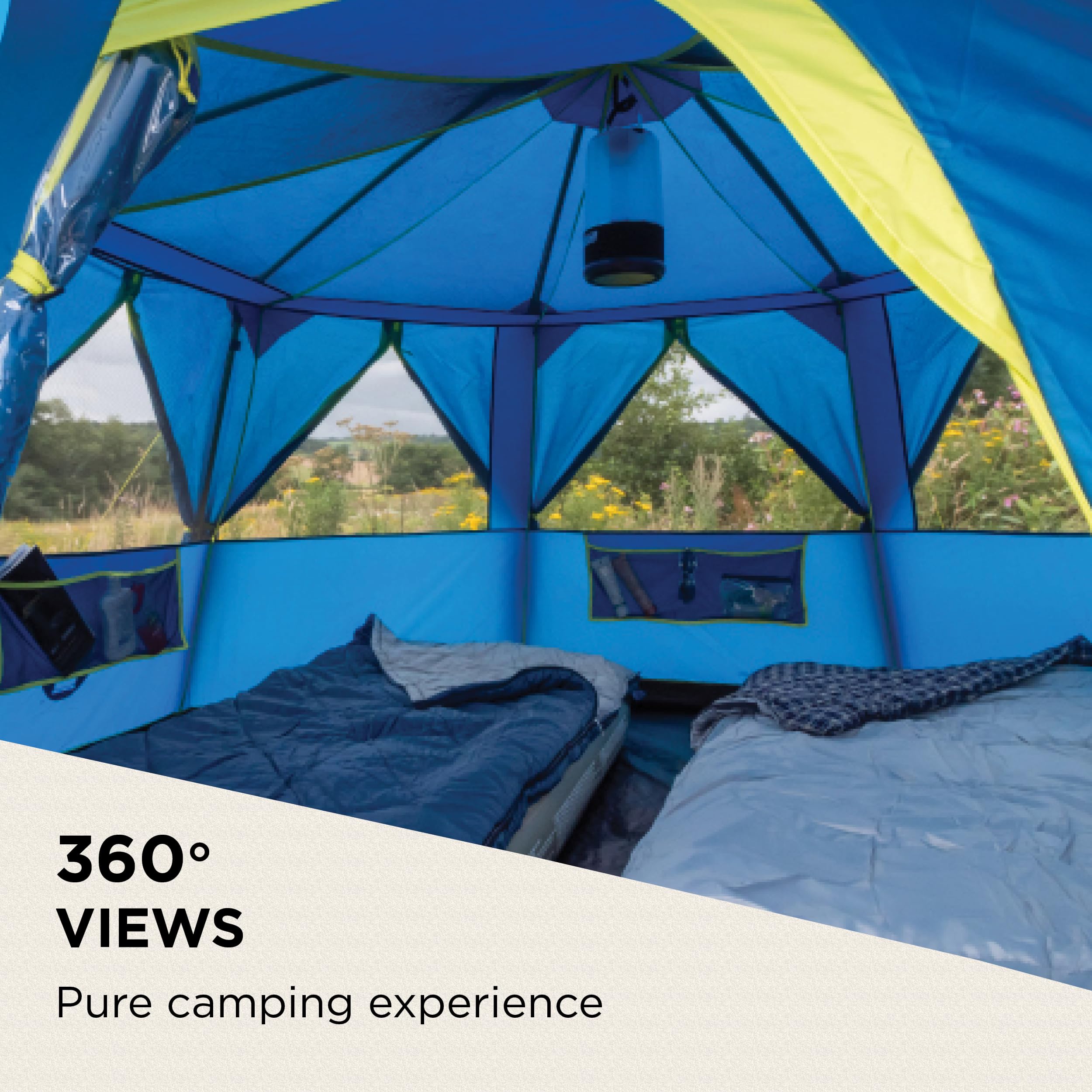 Coleman Tent Octago, 3 Man Tent Ideal for Camping in the Garden, Dome Tent, Waterproof 3 Person Camping Tent with Sewn-in Groundsheet